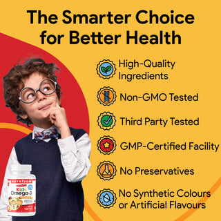Nutridom Kids Omega-3 (rTG Omega 3) Fish Oil, High DHA, EPA, 250mg, 120 Chewable Softgels
