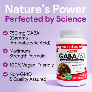 Nutridom GABA 750, 750mg 120 Vegetable Capsules