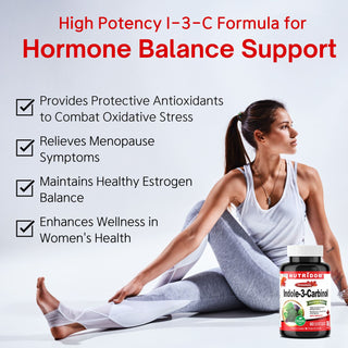 Nutridom Indole-3-Carbinol, I-3-C, 400 mg, Hormone Balance, 60 Veggie Capsules - 6 PACK