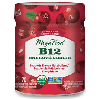 MegaFood B12 Energy – Cranberry Gummy 70ct