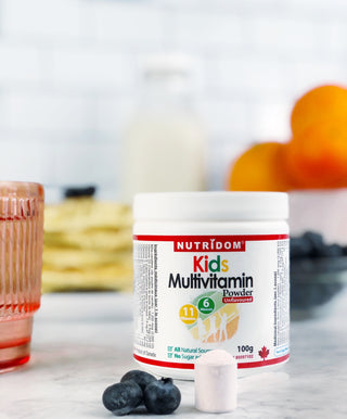 Nutridom Multivitamin Powder for Kids, All Natural, Sugar Free, Unflavoured, 3.52 oz (100 g) : Expiry Date 2026-04-30