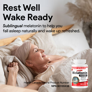 Nutridom Melatonin 10mg 300 Sublingual Tablets (*Quick Dissolve Under Tongue, Maximum Strength)