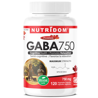 Nutridom GABA 750, 750mg 120 Vegetable Capsules