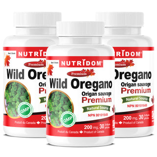 Nutridom Wild Oregano Oil, 200 mg, 30 Softgels - 3 PACK