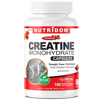 Nutridom Creatine Monohydrate 1000mg 180 Vcaps