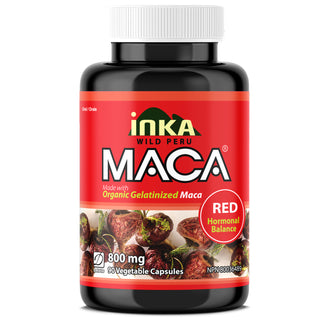 Inka Maca Red, 800 mg, Organic, Gelatinized, 90 Veggie Capsules