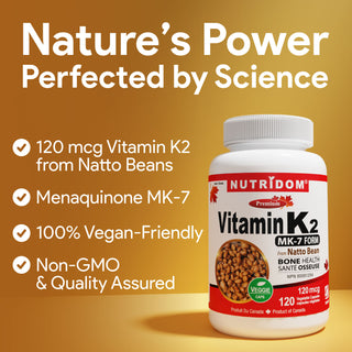 Nutridom Vitamin K2 120mcg 120 Vegetable Capsules