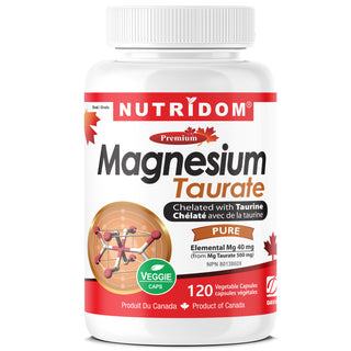 Nutridom Magnesium Taurate 500mg 120 Vegetable Capsules