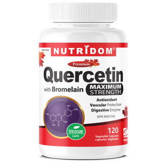 Nutridom Quercetin with Bromelain 700mg 120 Vegetable Capsules (Maximum Strength)