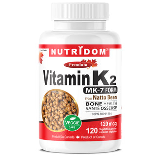 Nutridom Vitamin K2 120mcg 120 Vegetable Capsules