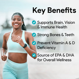 Nutridom Atlantic Cod Liver Oil (with EPA, DHA, Vitamins A & D), 1000mg, 120 Softgels