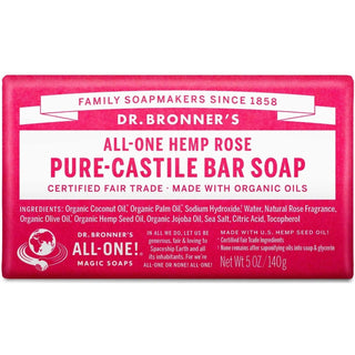 Dr. Bronner's Pure Castile Bar Soap Rose - CAFORIA.CA