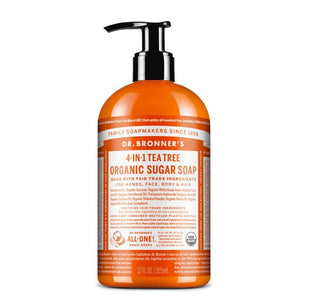 Dr. Bronner's Organic Sugar Soaps Tea tree 355ml - CAFORIA.CA