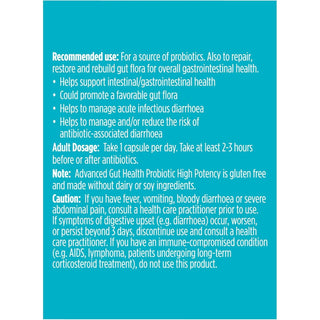 Genuine Health, Advanced Gut Health Probiotic 100 Billion CFU High Potency, 20 Vegan Capsules