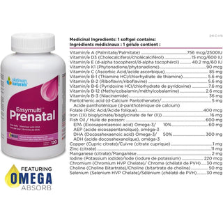 Platinum Naturals Easymulti Prenatal 120 Softgels - CAFORIA.CA