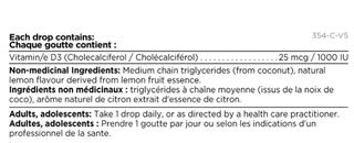 Platinum Naturals Vitamin D3 Drops 1000 IU 15ml Lemon Flavour - CAFORIA.CA