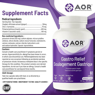 AOR Gastro Relief 312mg 60 Capsules