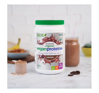 Genuine Health Fermented Organic Vegan Proteins + Chocolate 600g