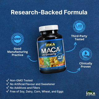 Inka Maca with Ginseng for Men, 800 mg, 90 Veggie Capsules