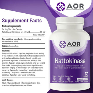 AOR 나토키나제 100mg 60 캡슐 (혈관, 콜레스테롤)