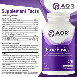 AOR Bone Basics 271mg 240 Capsules