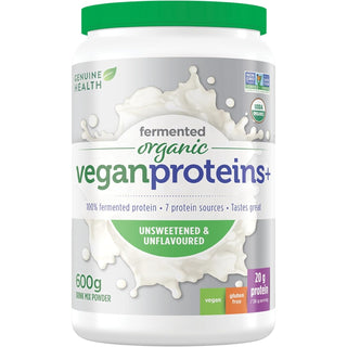 Genuine Health Fermented Organic Vegan Proteins + Unsweetened & Unflavoured 600g