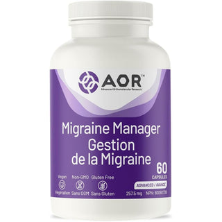 AOR Migraine Manager 60 Capsules : Expiry Date 2026-12-01