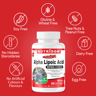 Nutridom Alpha Lipoic Acid 600mg 60Vcaps