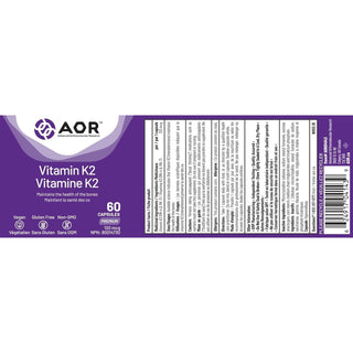 AOR Vitamin K2 120mcg 60 Capsules