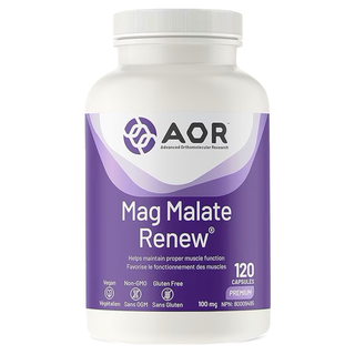 AOR Mag Malate Renew 100mg 120 Capsules : Expiry Date 2026-12-01