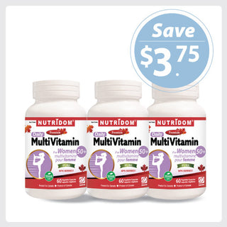 Nutridom Multivitamin for Women Over 50, 60 Veggie Capsules - 3 PACK