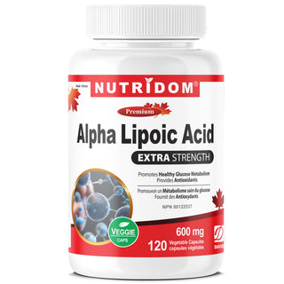 Nutridom Alpha Lipoic Acid 600mg 120 Vegetable Capsules