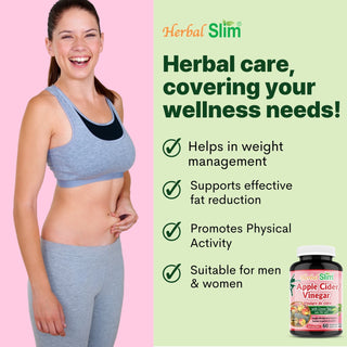 Herbal Slim Apple Cider Vinegar with Green Tea, 60 Veggie Capsules