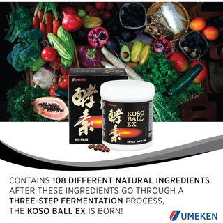 Umeken Koso Ball EX 370g - 4 个月供应量（970 颗球） 