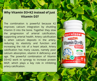 Nutridom Vitamin D3 + K2  with Coconut Oil, 300 Softgels