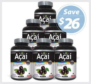 Brazil Acai 50X 280mg 200 Vcaps - 6 PACK