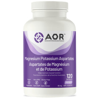 AOR Magnesium Potassium Aspartate 80mg 120 Vcaps