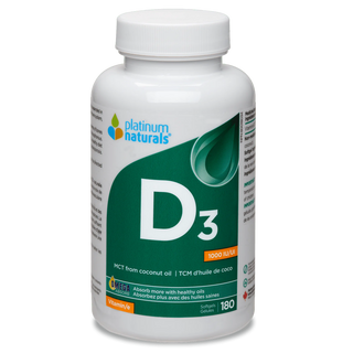 Platinum Naturals Vitamin D3 1,000IU 180 Softgels