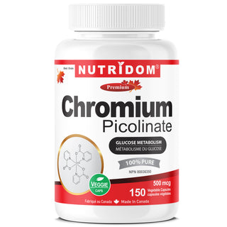 Nutridom Chromium Picolinate, 500mcg, 150 Vegetable Capsules