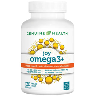 Genuine Health Omega3 + Joy(Mood enhancing) 120 Softgels