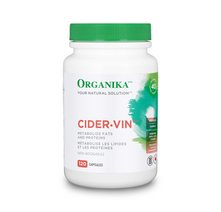 Organika Cider Vin(unrefined, fermented apple cider vinegar) 120 Capsules