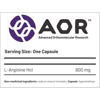 AOR Arginine 600mg 180 Capsules