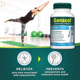 Genacol Bone & Joint | Collagen, Vitamin D3, Magnesium, Boron & Calcium Supplement | Prevent Osteoporosis and Relieve Joint Pain Associated with Osteoarthritis (90 Capsules)