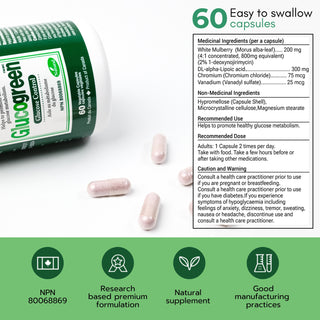 Glucogreen Glucose Control 500mg 60 Vcaps