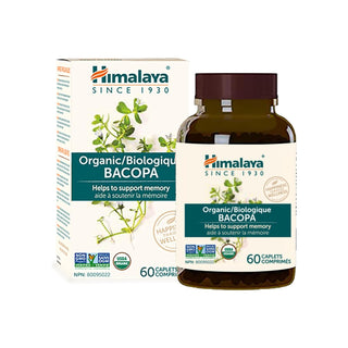 Himalaya Organic Bacopa, 60 Caplets, Helps to Support Memory, USDA Certified Organic, Non-GMO, Gluten Free Supplement, 750 mg, 2 Month Supply