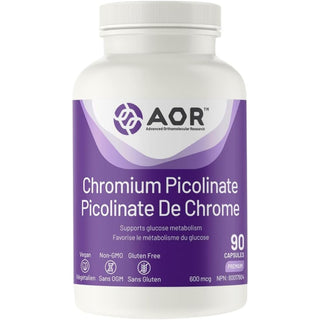 AOR Chromium Picolinate 600mcg 90 Capsules