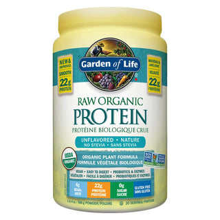 Garden of Life Raw Organic Vegan Protein Powder Unflavored - No Stevia 568g