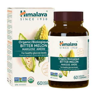 Himalaya Organic Bitter Melon for Healthy Glucose Levels, 60 Caplets, USDA Certified Organic, Non-GMO, Gluten Free Supplement, 660 mg, 1 Month Supply