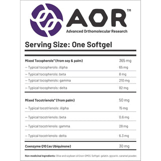 AOR Total E Complete Vitamin E 445mg 60 softgels