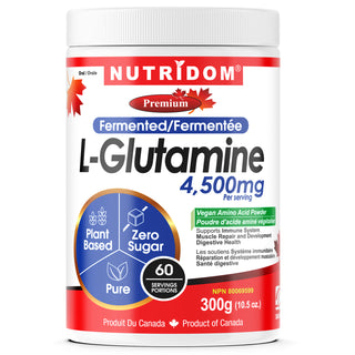 Nutridom L-Glutamine Powder, Free Form, Vegan, 10.5 oz (300 g)